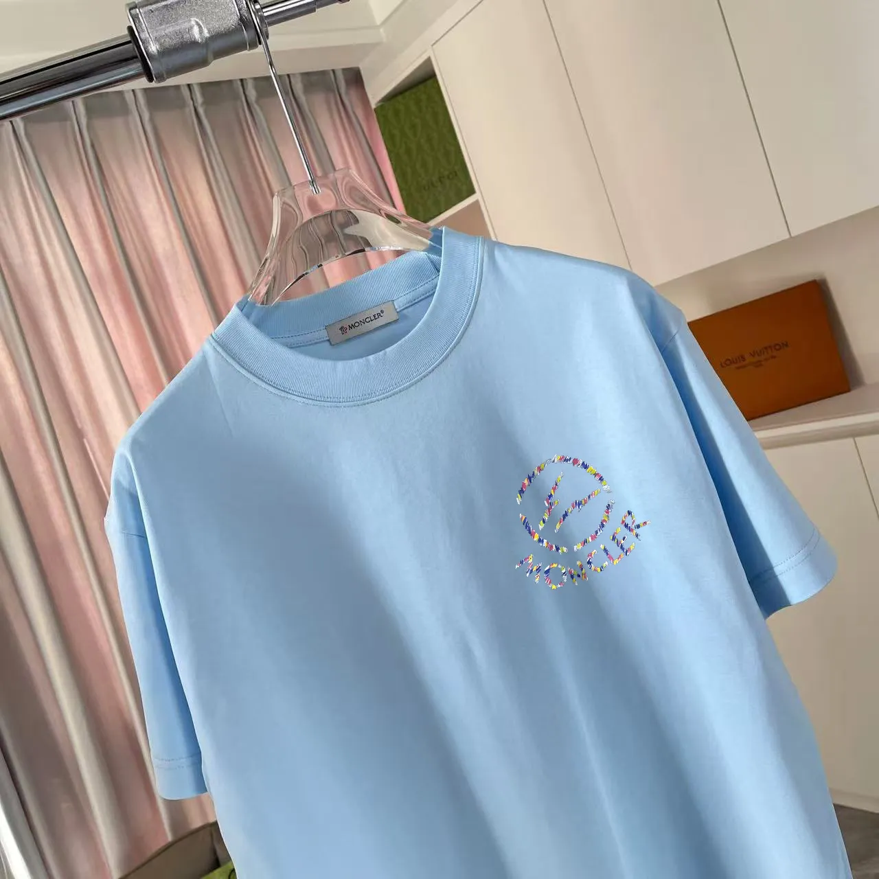 Moncle* 2025 New Arrival logo 300 t Same Style Size：S M L XL XXL ：Black White Pink Blue Gray